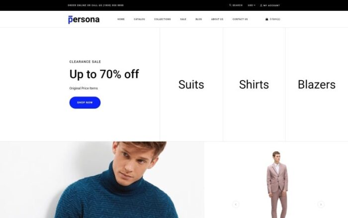 Persona - Tema Shopify Toko Pakaian Pria Bergaya