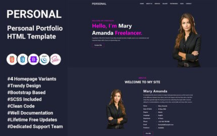 Pribadi - Template HTML Portofolio Pribadi Serbaguna