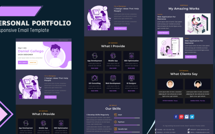 Personal Portfolio – Responsive Email Template