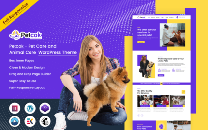 Petcok - Pet Care & Animal Care  WordPress Theme