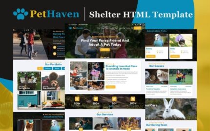 PetHaven - Template HTML5 untuk Situs Web Penampungan Hewan