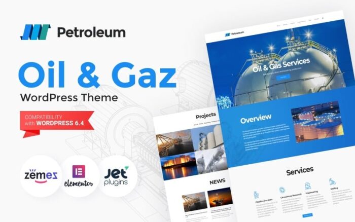 Tema WordPress Responsif Perusahaan Minyak & Gas - Petroleum