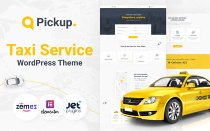 Pickup - Tema WordPress Situs Web Layanan Taksi Cepat dan Andal