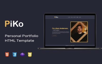 Piko - Templat Halaman Arahan HTML Portofolio Pribadi