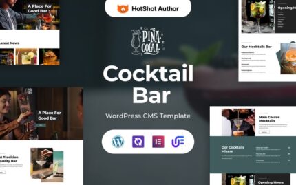 Pina Colaa - Cocktail Bar WordPress Elementor theme