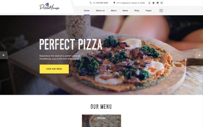 Templat Situs Web HTML Multihalaman Pizza House