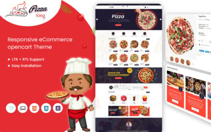 Pizzaking Online Restaurant Responsive OpenCart Template