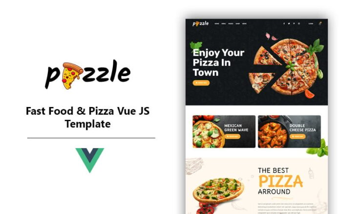 Pizzle - Template Vue Js Makanan Cepat Saji dan Pizza