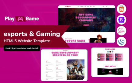 PlayGame - Template Situs Web HTML5 untuk Esports & Gaming