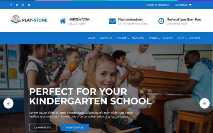 Playstone - Tema WordPress TK & Sekolah