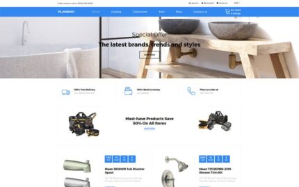 Plumbino - Tema Shopify Modern eCommerce Perpipaan