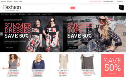 Plus Size Women Clothing Magento Theme