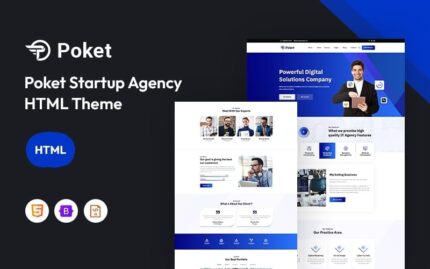 Poket – Template Situs Web Agensi Startup