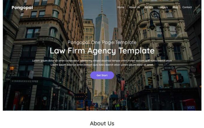 Pongopal - Template Halaman HTML untuk Firma Hukum/Badan Hukum