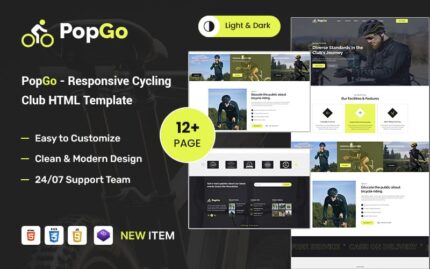 Popgo – Template HTML5 Acara Balap Sepeda & Bersepeda