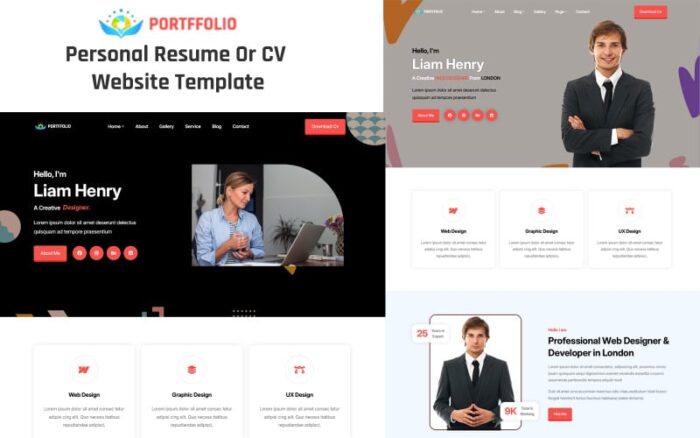 Portofolio - Templat Situs Web Resume Pribadi Atau CV HTML