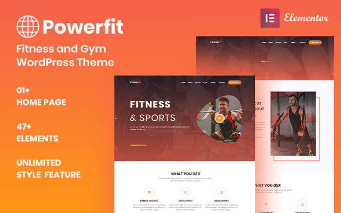 Powerfit - Tema WordPress Responsif untuk Kebugaran dan Gym