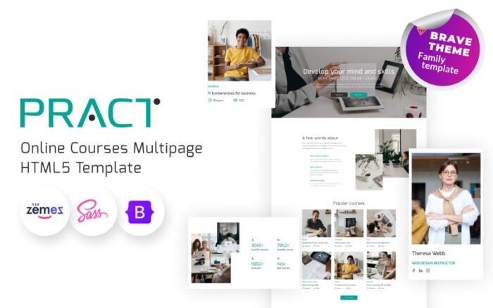 Pract - Template Situs Web Kursus Online