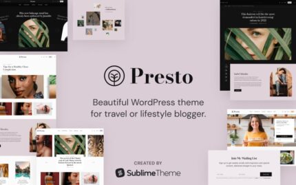 Tema Presto Tema dan Template WordPress Feminin yang Sepenuhnya Responsif