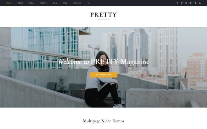 Pretty - Template Situs Web HTML5 Serbaguna untuk Majalah