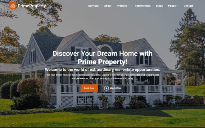 PrimeProperty - Template Situs Web Serbaguna Agensi Properti