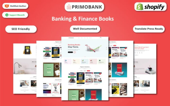 Primo Bank - Tema Shopify Toko Buku Perbankan & Keuangan