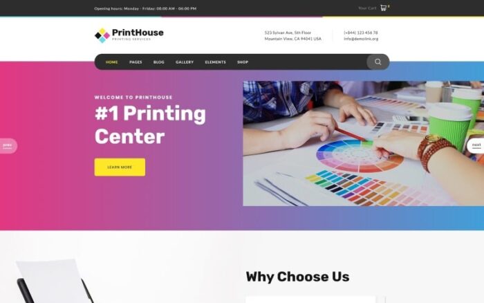 Print House - Template Situs Web HTML Multihalaman Modern Toko Percetakan