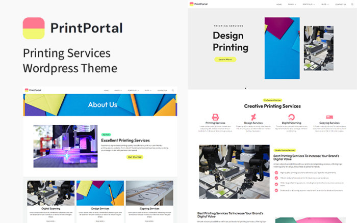 PrintPortal - Tema Wordpress Layanan Percetakan