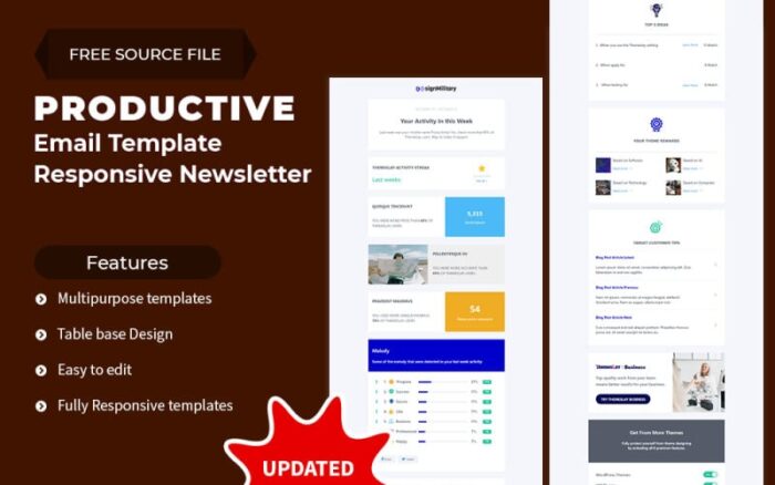 Produktif - Template Email Buletin Responsif