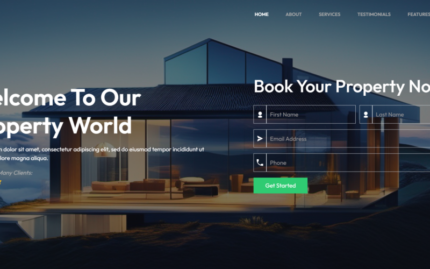 Propertier - Real Estate HTML Landing Page