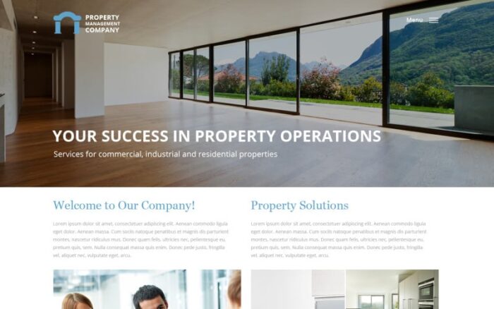 Template Situs Web Responsif Manajemen Properti