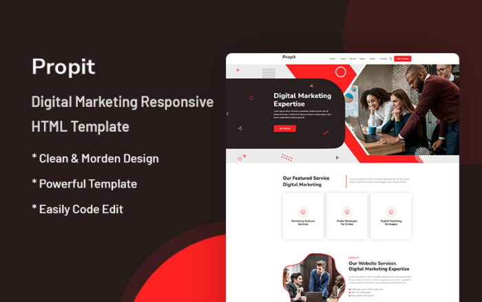 Propit – Template Situs Web Pemasaran Digital