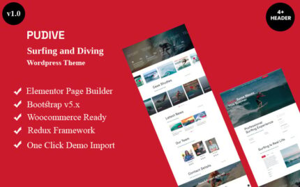 Pudive - Surfing & Diving Wordpress Theme