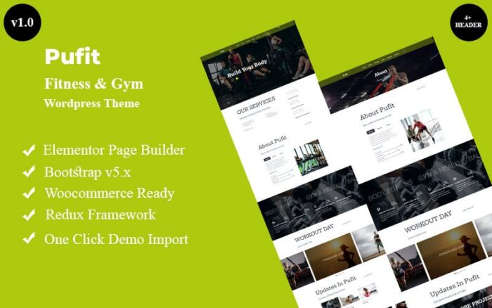 Pufit - Fitness & Gym Wordpress Theme