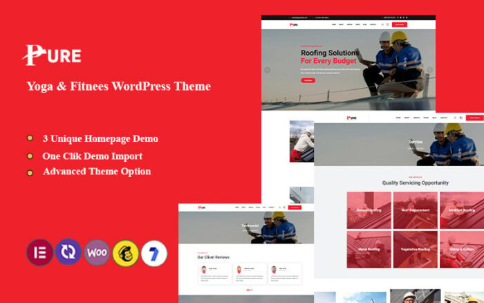 Tema Wordpress Perusahaan Atap Murni