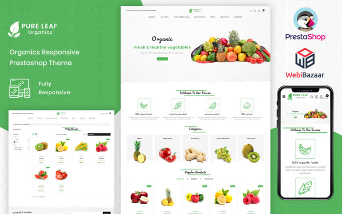 PureLeaf - Tema PrestaShop Organik