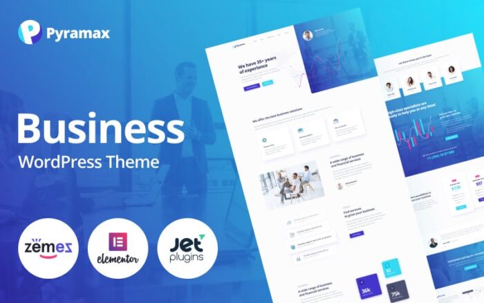 Pyramax - Consulting Classic WordPress Elementor Theme