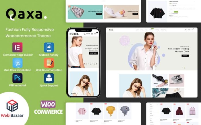 Qaxa - Tema WooCommerce Toko Responsif Fashion