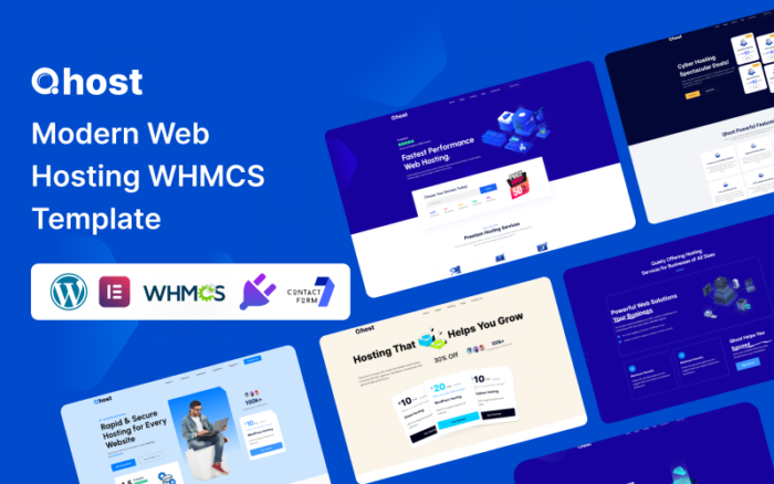 Qhost - Hosting Web Modern & Tema WordPress WHMCS