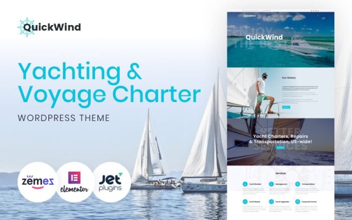 QuickWind - WordPress Yacht Charter Theme