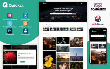 Quickzi - Tema Wordpress Fotografi Kreatif, Vektor & PSD