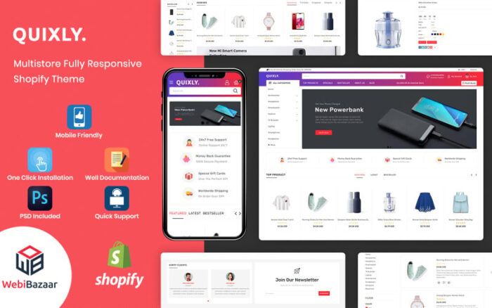 Quixly - Tema Shopify Elektronik Modern & Serbaguna