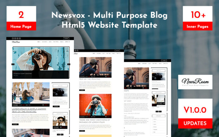 Newsvox - Template Situs Web Html5 Blog Serbaguna - Fitur Gambar 1