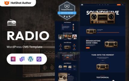 Radioo - Tema WordPress Elementor Radio Internet dan Radio Modern