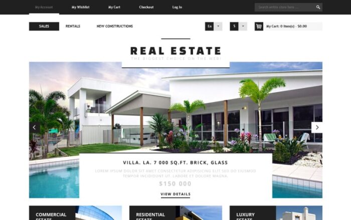 Real Estate Agency Responsive Magento Theme