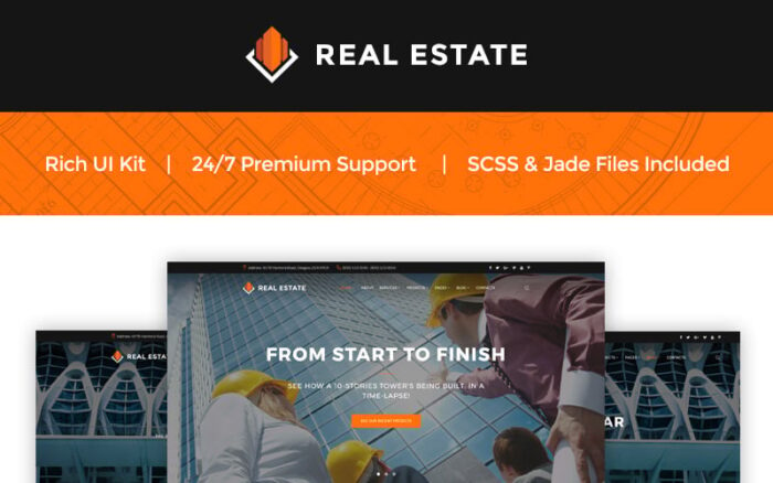 Template Situs Web Perusahaan Konstruksi - Real Estat