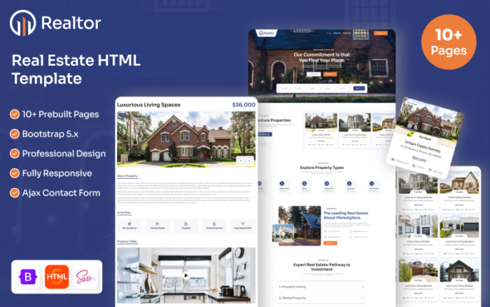 Realtor - Template Situs Web HTML5 Bootstrap Agensi Properti