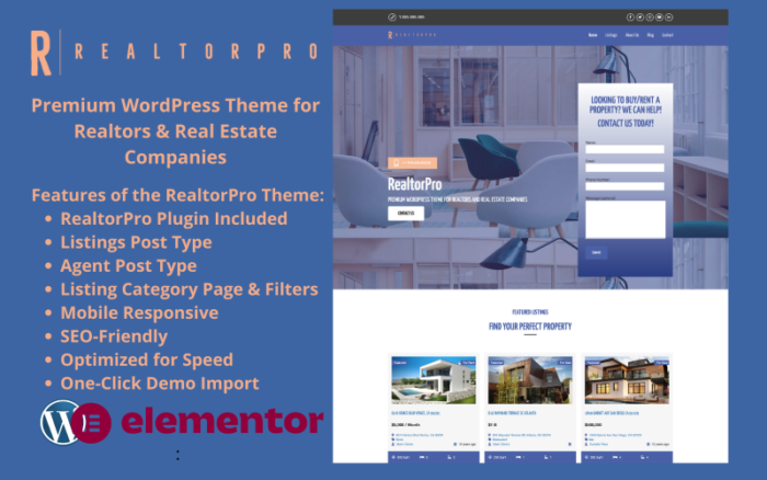 RealtorPro - Tema WordPress Premium untuk Properti