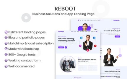 Reboot - Business Solutions and App Landing Page