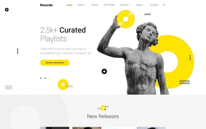 Recordo - Template Situs Web HTML Multihalaman Kreatif Studio Musik